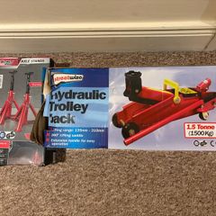 hydraulic jack with axle stand set x2