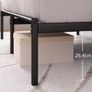 Double Bed Frame with Headboard  4ft6 135 x 190 cm 14 Height Metal Bed Base with Steel Slat Support - Storage Space Underneath  Modern Design Easy Assembly Black Image 5