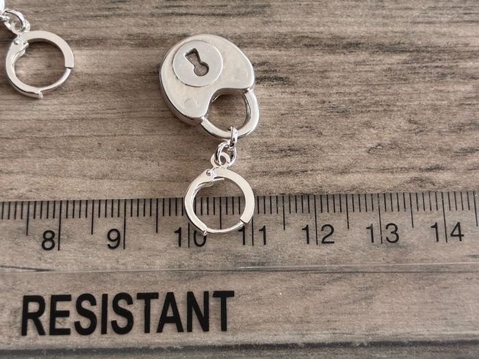 Silver Plated Padlock and Key Earrings