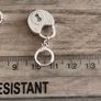 Silver Plated Padlock and Key Earrings Image 5