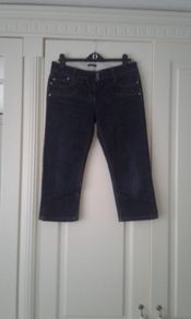 Vintage Blue Denim Capri/Crop Pants.