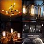 Vintage Edison Light Bulb 40W - Dimmable Screw Edison Light Bulb ST64 - E27 Base 220V Incandescent Classic Antique Bulb Style - Warm Whtie 2700K - Amber Glass-6 Packs (FREE POSTAGE) Image 3