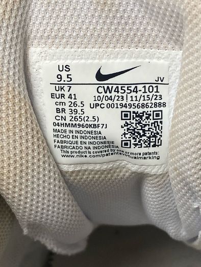 Nike Air Max SC Ladies Triple White Leather Trainers UK7 EU41