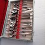 vingtage sheffield 12 spoons set in original case from 70's Image 6