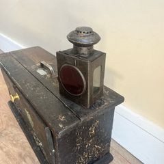 Antique French Railway Oil Signal Lamp