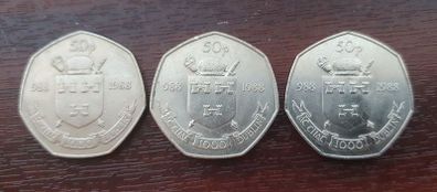 Dublin Millennium 1988 50p Coins
