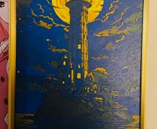 lighthouse Hueforge art