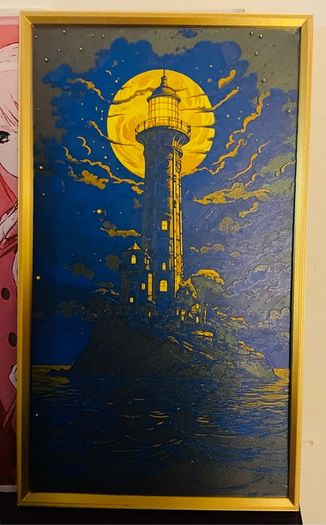 lighthouse Hueforge art