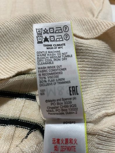 M and S linen blend knitwear Size 12 BNWT
