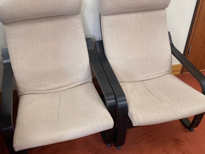 Two IKEA Poang Chairs