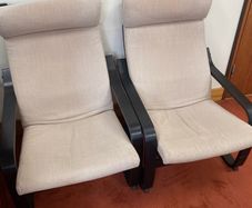 Two IKEA Poang Chairs