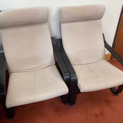 Two IKEA Poang Chairs