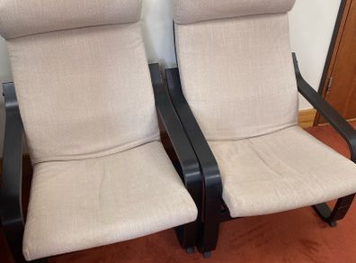 Two IKEA Poang Chairs
