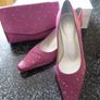 Deep Pink / Purple Shoes w / Matching Bag Image 2