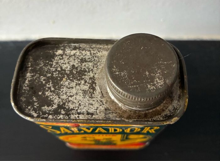 1930's - 1950's Vintage French Polish Tin