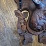 antique carved stag shelf Image 2