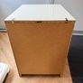 Ikea Malm - White bed side chest with top glass Image 5