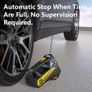 Portable Air Compressor Pump with an LED Light, Suitable for Cars, Motorcycles, And Bicycles - DC 12V, 150 PSI, new, unopened. Image 2