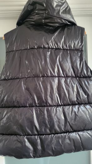 RIVER ISLAND Black Hi-shine Bodywarmer Gilet Sz 14 UK (Fit 12-16uk)
