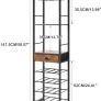 Wine Rack Freestanding Floor, Bar Cabinet,Coffee Bar Cabinet 4-Tier Wood bar Cabinet,Glass Holder and Storage Drawer for Home Bar Kitchen Living Room,Brown Image 2