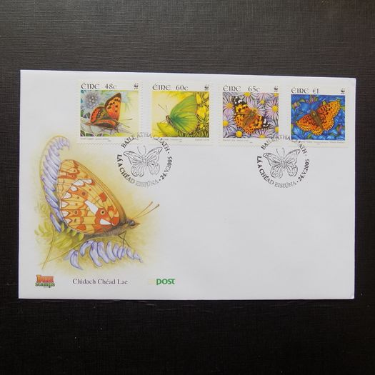Ireland 2005.Fauna and Flora.Butterflies Commemotative Stamp First Day Cover.FDC.