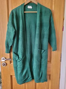 Cozy Green Longline Cardigan