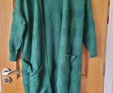 Cozy Green Longline Cardigan