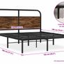 4ft Small Double Metal Bed Frame with Headboard Image 4