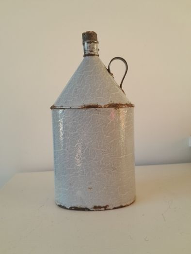 Antique Enamelware Graniteware Flask