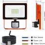 60W Security Light Sensor Motion, Upgraded 70PCS LEDs PIR Floodlights, 6000LM Super Bright 6500K Daylight White Outdoor IP66 Waterproof Perfect for Garden, Porch, Courtyard, Garage, 2 Pack [Energy Class A++] Image 4
