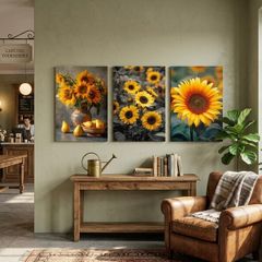 3 large canvas 45x65cm