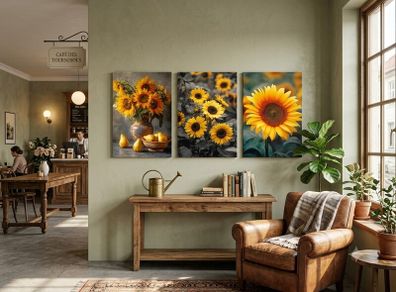 3 large canvas 45x65cm