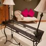 Console table with two matching lamps. Image 3