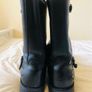 Twin Pistons Leather Boots Uk 10 Harley Davidson Style! Image 5