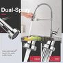 Kitchen Tap, Spring Kitchen Sink Mixer Taps with Pull Out Spray, Commercial Faucet Single Handle Lever, High Arc Swivel 360 with 2 Spray Image 3