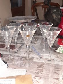 6 Beautiful Italian Crystal Glasses