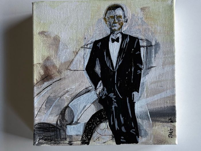 Original Art James Bond Style Luxury Aesthetic