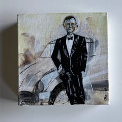 Original Art James Bond Style Luxury Aesthetic