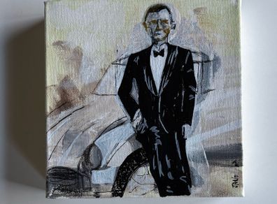 Original Art James Bond Style Luxury Aesthetic