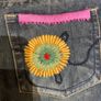 Skirt denim with embroidery boho style  Whistles size 10 Brand New Image 6