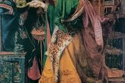 An Original Rare Antique Print from Picture Relics - Morgan Le Fay (1862) by FREDERICK SANDYS