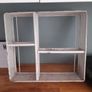 industrial metal wall shelf white distressed Image 3