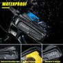 Bike Handlebar Bag with Mobile Phone Holder, Bicycle Frame Top Tube Pouch, Waterproof Cycle Cell Phone Mount with Touch Screen Window, for iPhone Samsung Smart Phone Image 3