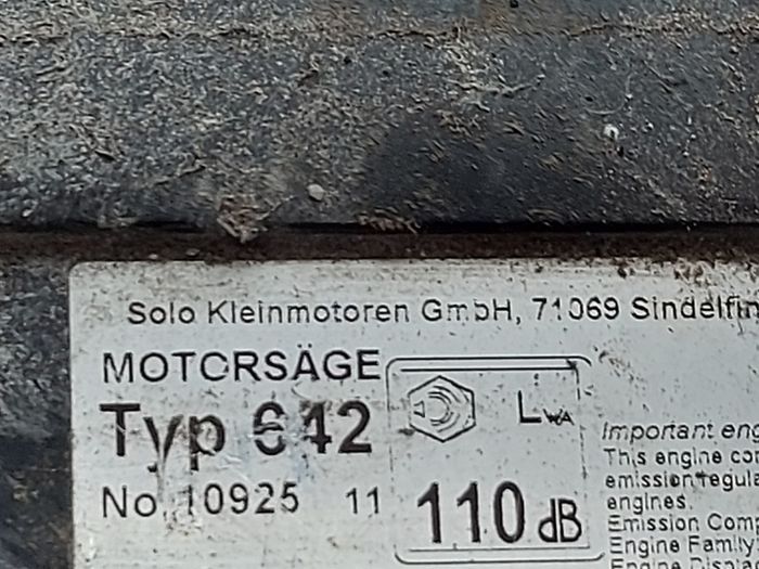 SOLO Motorsage 110db Petrol chainsaw in very good condition, not tested