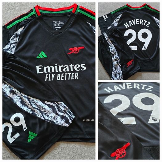 Havertz kids football kit Arsenal 24-25 Last Season Away Clearance Price Jersey