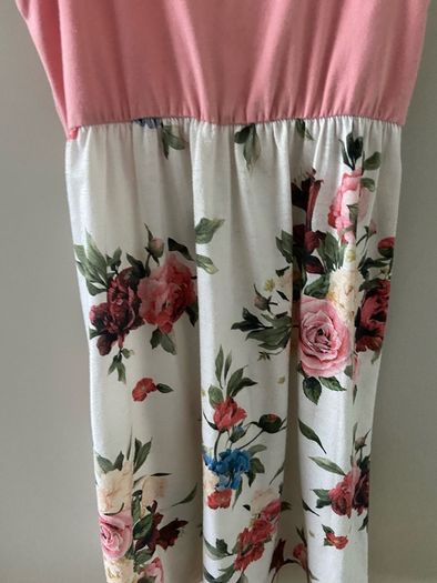 Pink tank floral dress 3-4years