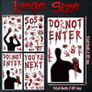 Halloween Window Stickers Bloody Hands Scary Halloween Window Clings Large Shadow Realistic Bloody Footprints DO NOT Enter Double-Sided Halloween Window Decorations Image 5