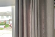 Grey eyelet curtains