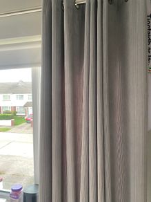 Grey eyelet curtains