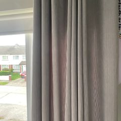 Grey eyelet curtains